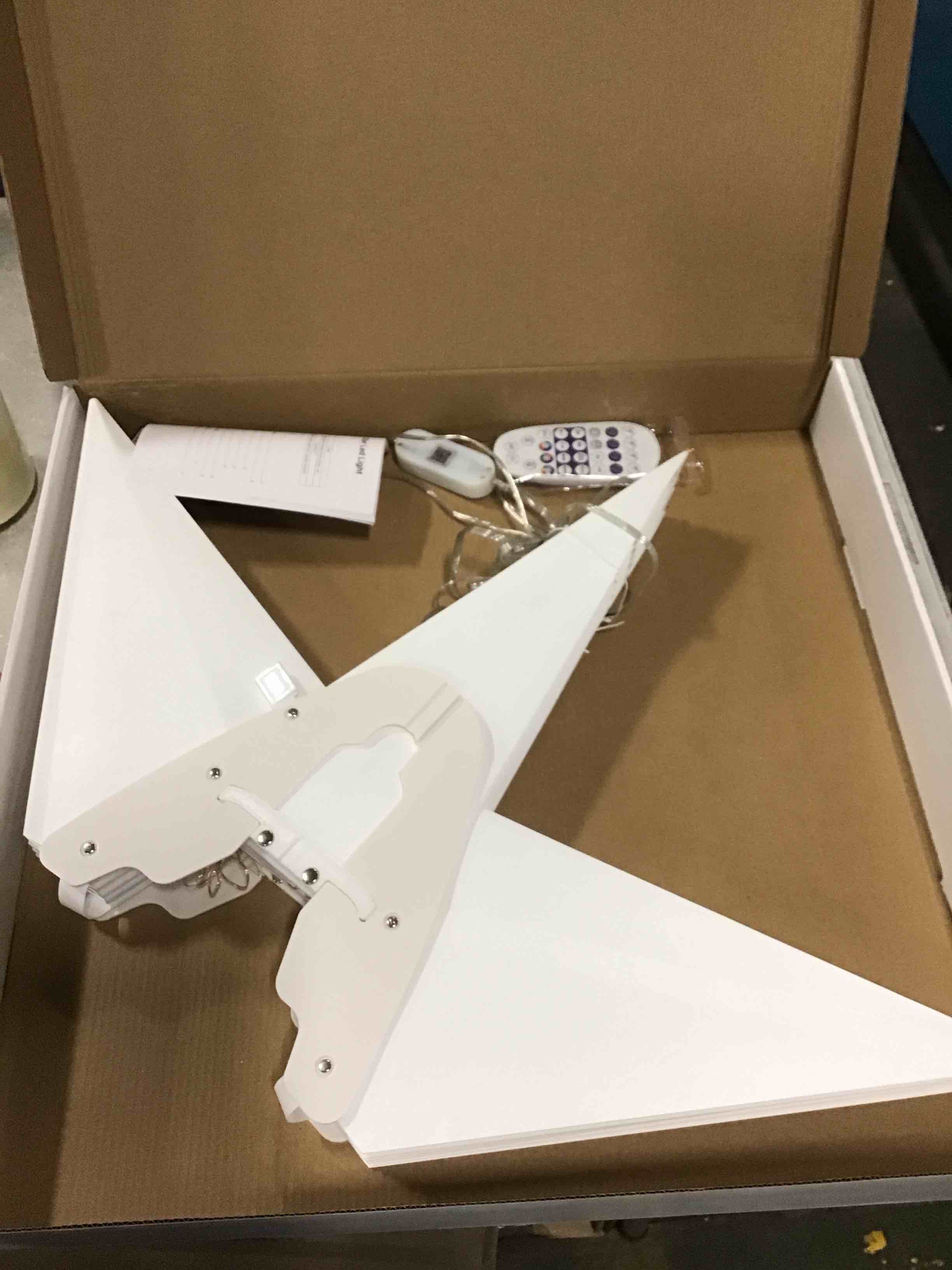 Large Outdoor Christmas Lights, 31.5 inch Foldable Lightweight Moravian Star Plug in, Timer & Multicolor Remote Control, Christmas Hanging Star Outdoor Light