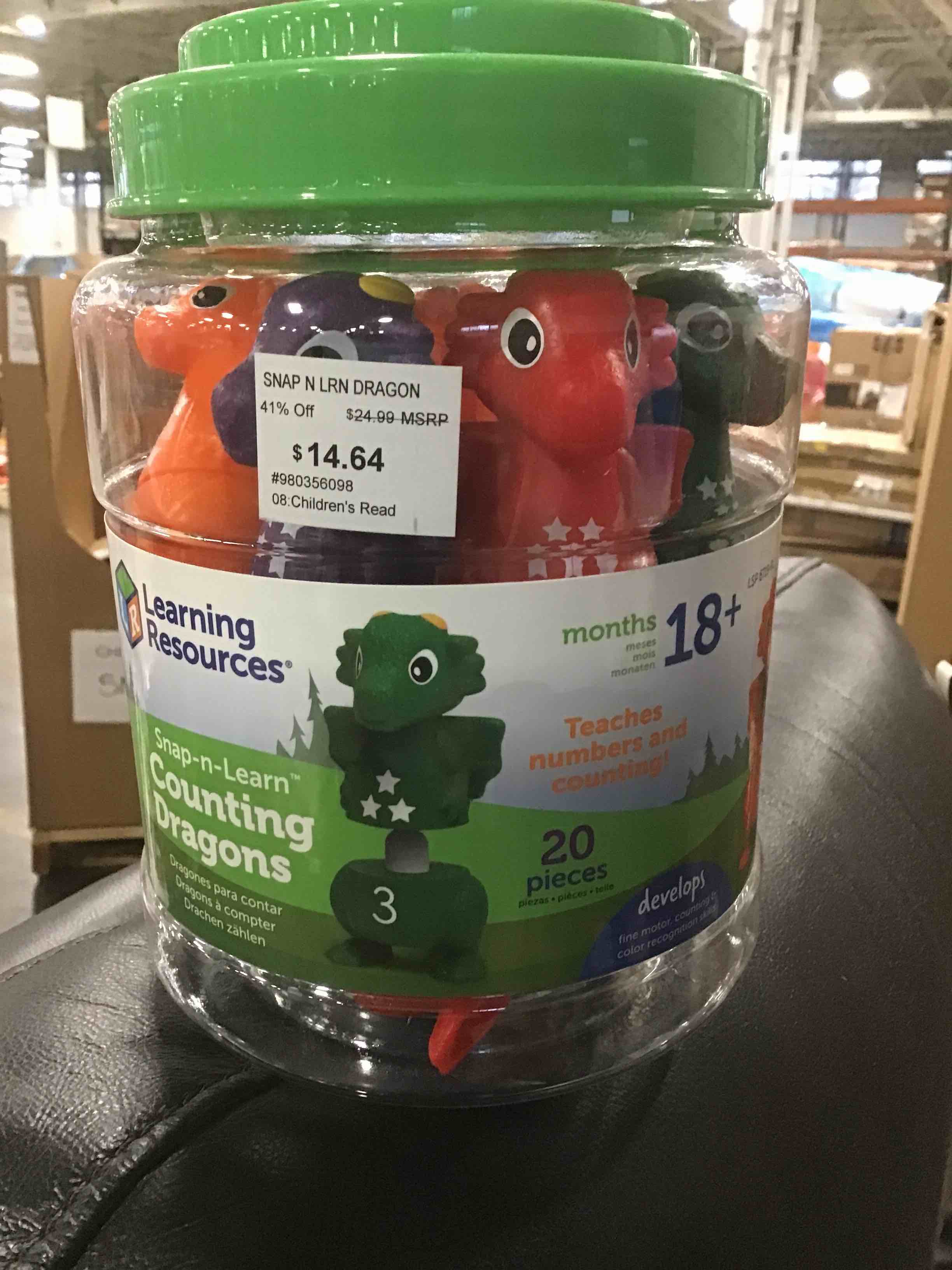 Learning Resources Snap-N-Learn Counting Dragons, Mixed Media