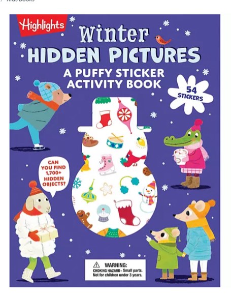  Winter Hidden Pictures: A Puffy Sticker Puzzle Book, Paperback