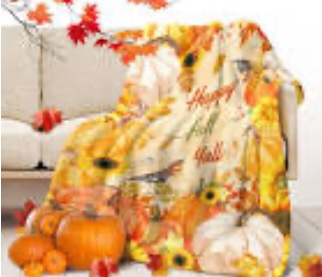 Autumn Pumpkin Blanket Fall Throw Blanket Thanksgiving Decor Soft Orange Pumpkins Fleece Flannel Throws Cozy Plush Fall Decor Throw Blanket for Couch Sofa Bed Adults Chair Bed Dorm 60"x80" Pumpkin2 60"x80"