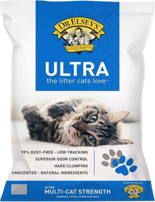 Dr. Elsey s Precious Cat Ultra Unscented Clumping Clay Cat Litter  40lb Bag