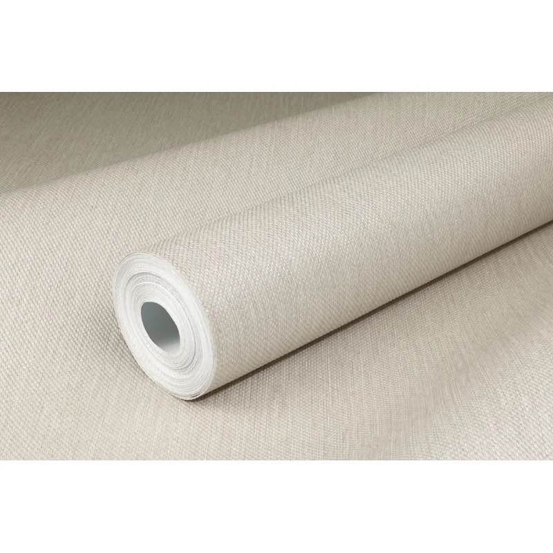 Viraj Woven Emboss Textured 27' x 27" Wallpaper Roll Color: Off White