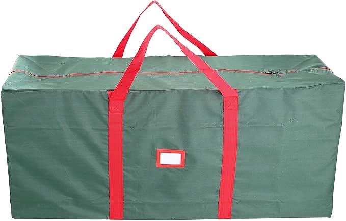 JOIEDOMI Christmas Tree Storage Bag & Christmas Ornament Storage Box Set, for 7.5 ft Artificial Disassembled Holiday Tree and 64 Holiday Ornament 3'', 600D Oxford Fabric with Handles Dual Zipper Green