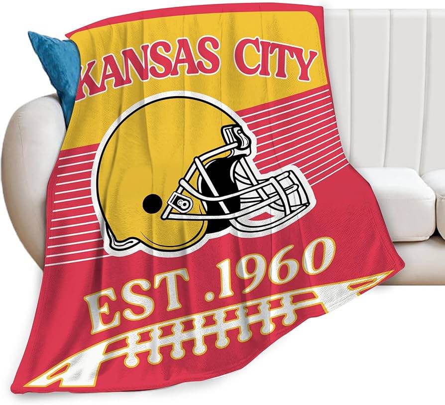 Football Fans Blanket Football Team Throw Blanket City Classic Flannel Blanket Plush Lightweight Soft Cozy Warm Fuzzy Fleece Football Gifts for Men Bedroom Decor Sofa Couch Bed 50"X60"