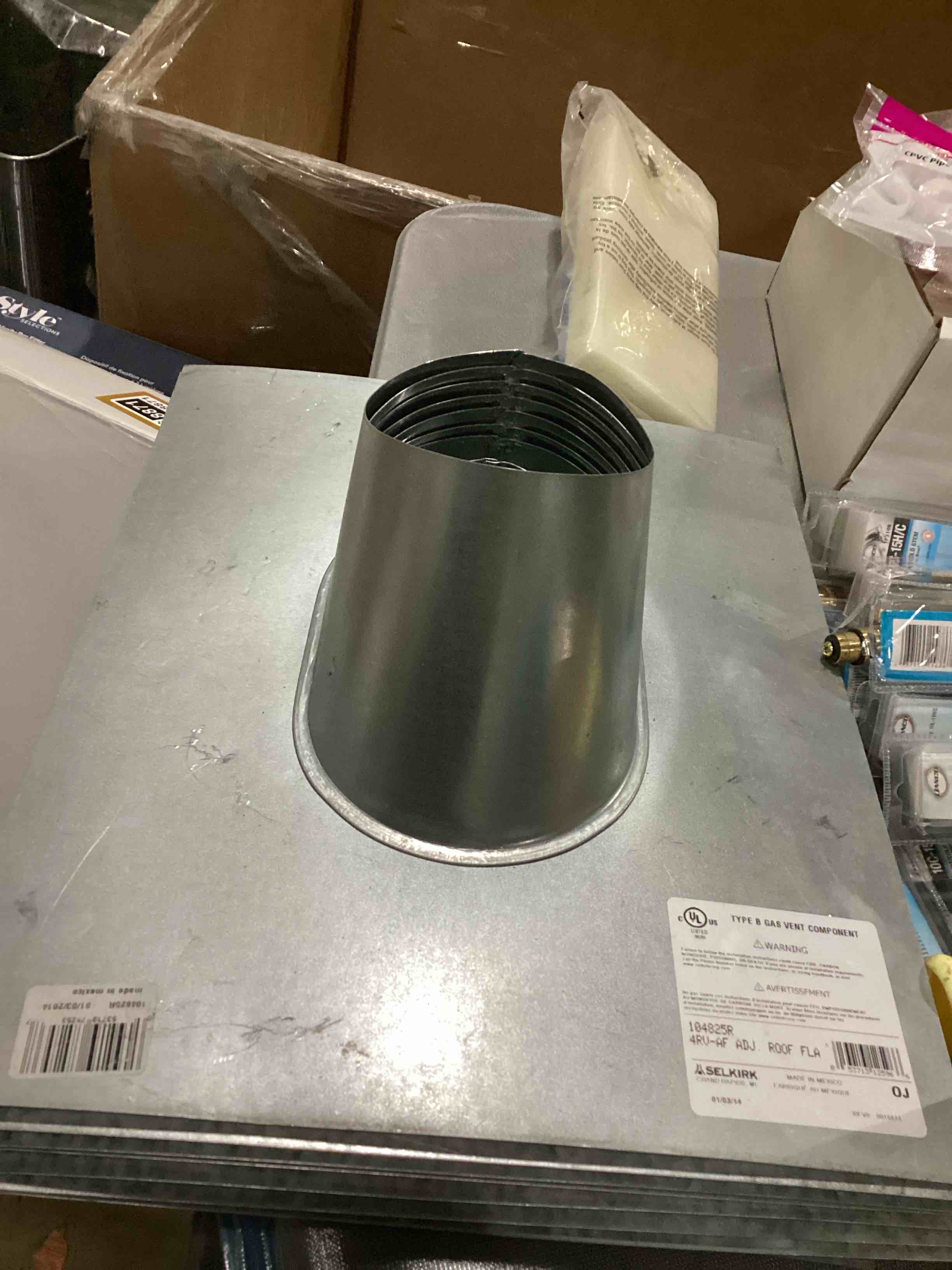 SELKIRK 104825 Roof Flashing  16 in OAL  13-1/4 in OAW  Aluminum/Galvanized Steel