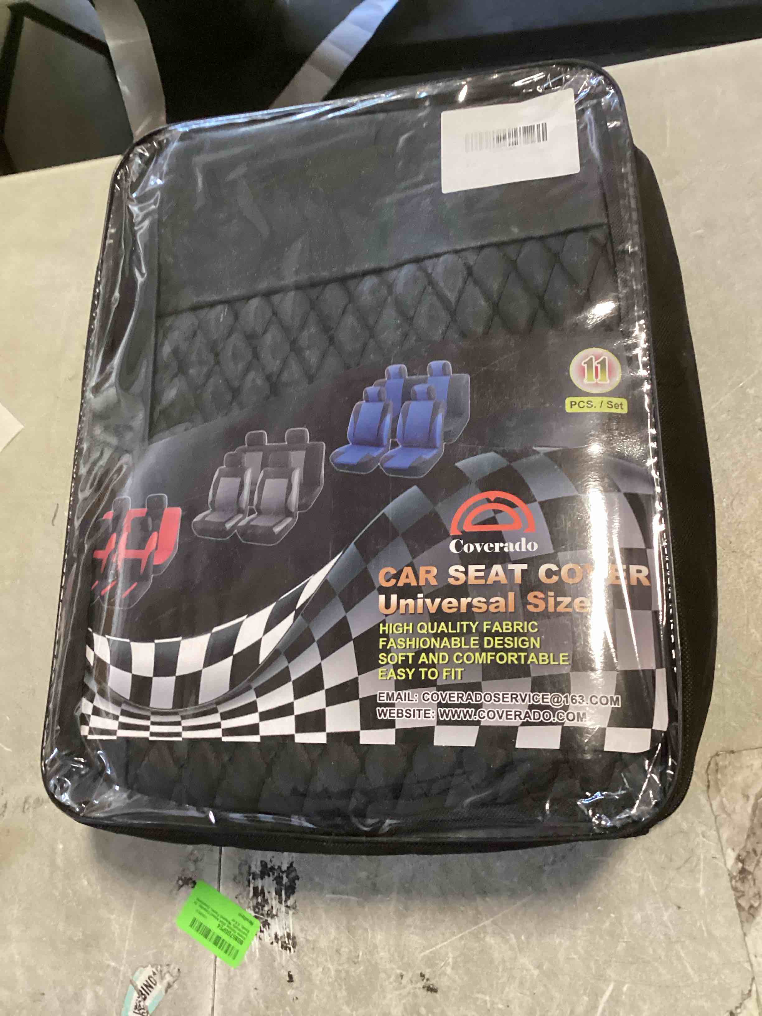 Coverado Car Seat Covers Full Set, 11 Pieces Universal Seat Covers for Cars, PVC Car Seat Cushions, Auto Car Seat Protectors for Front and Rear, Driver Seat Covers Fit for Most Vehicles Black