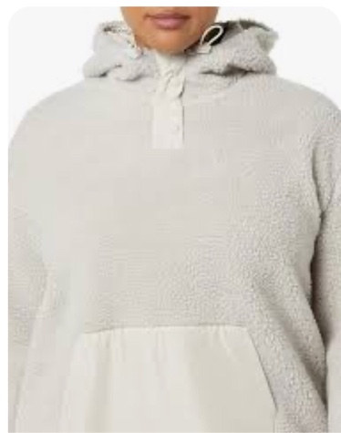 Size 6XL)) Amazon Essentials Women's Teddy Fleece Quarter-Buttoned Hooded Pullover Jacket (
