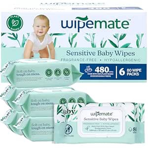 EWG-Verified Premium Baby Wipes, 99% Water-Based, Plastic-Free, Ultra-Soft Plant-Based Wipe, Chlorine/Alcohol-Free, pH-Balanced, Hypoallergenic Cruelty-Free with Durable Flip-Top Lid 720-ct 80 Count (Pack of 9) Baby Botanic