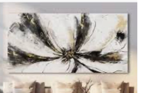 Wall Art Home Wall Decor Tree Painting 24"x 48" Foggy Forest Picture Black Framed Artwork for Living Room Bedroom Office Home Decor 24"x 48" Black