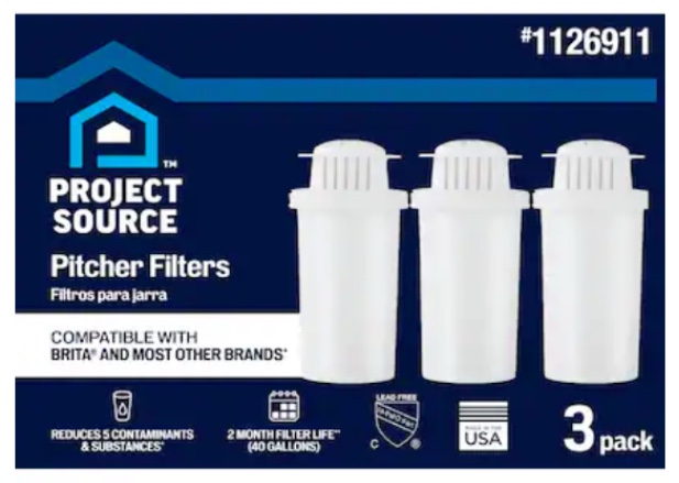 PROJECT SOURCE, Pitcher Filters #1126911, 2 Pack