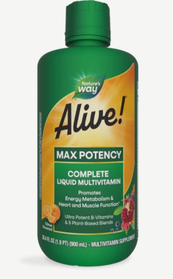 Alive!® Max Potency Liquid Multivitamin 30.4 FL Oz (( Best By /06/2025))