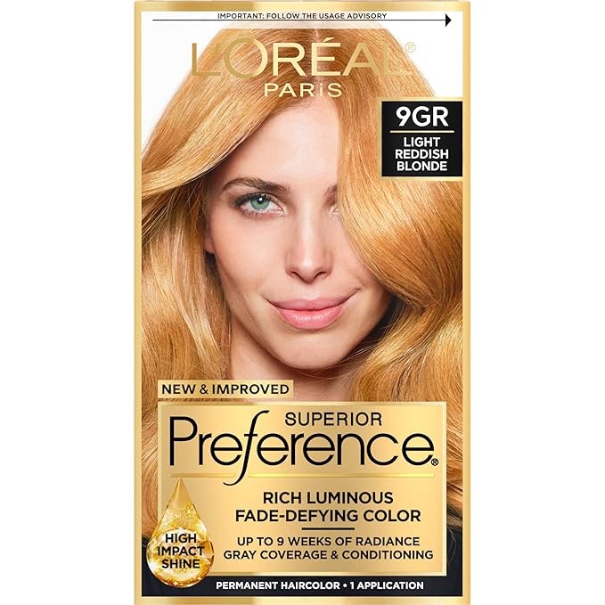 L'Oreal Superior Preference - 9GR Light Reddish Blonde (Warmer) 1 Each (Pack of 3) (total of 2  box)