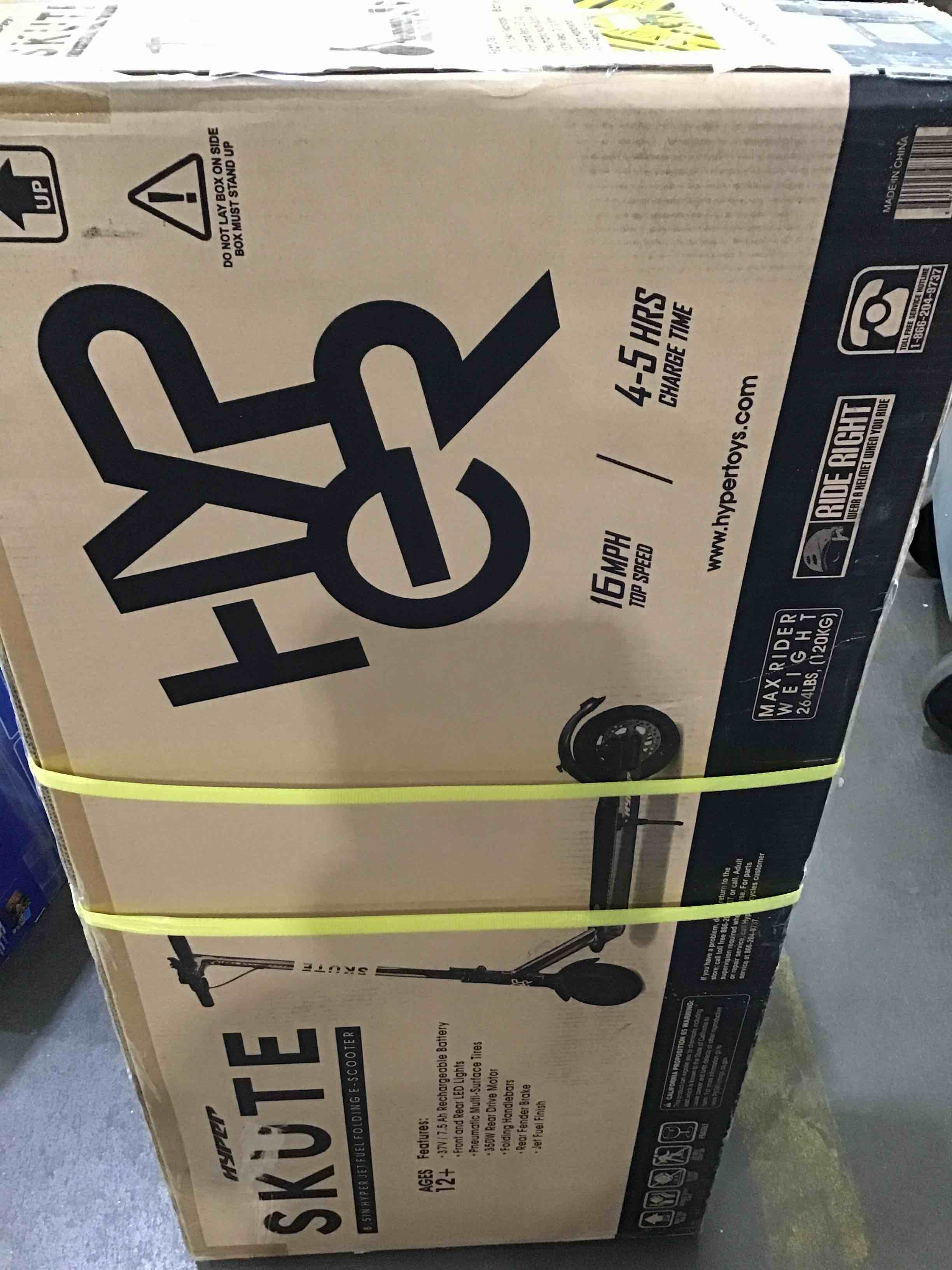 Hyper Toy Company 37V Skute  Jet Fuel  Folding Electric Scooter  350W Motor  Adult  Unisex