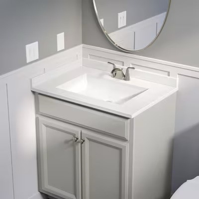 Style Selections Premium Cultured Marble Vanity Tops 31-in x 22-in Winter Sky Cultured marble 