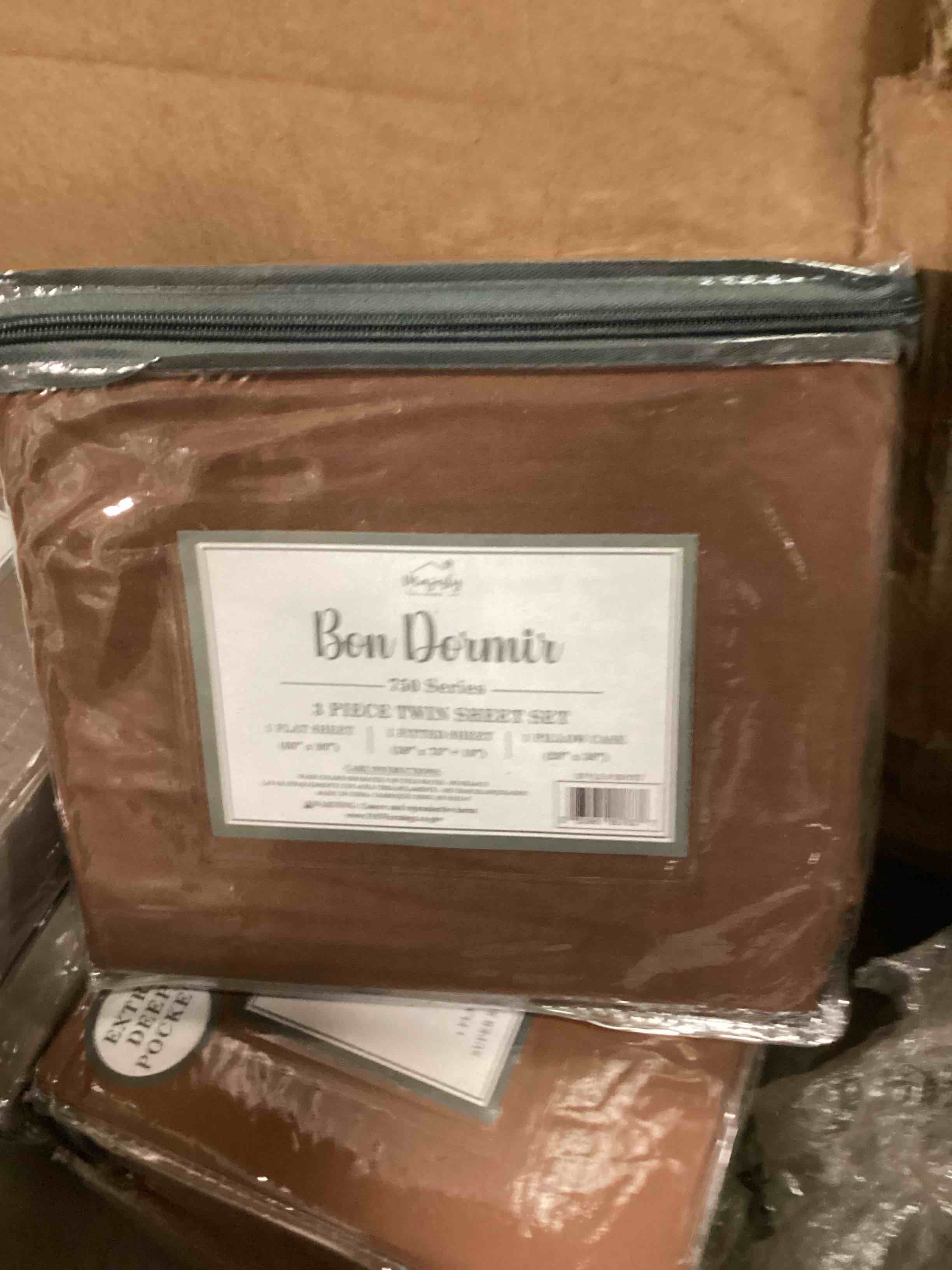 bon dormir 750 series three-piece twin sheet set