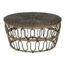 GIA Round Wicker Outdoor Accent Table