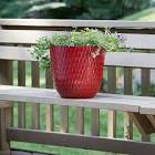 allen + roth planter red 13x13x12 inch 