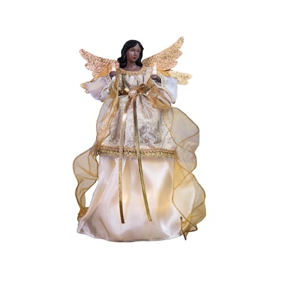 GE 14-in Angel White/Gold White Christmas Tree Topper