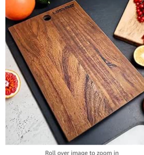  Wooden Large Chopping Cutting Board Eco Friendly, Acacia Wood Cutting Board for Kitchen (35 X 24 cm)