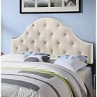 Belle Isle Furniture Winter Park Modern Metal Tufted Rubberwood Headboard  Queen  Gray