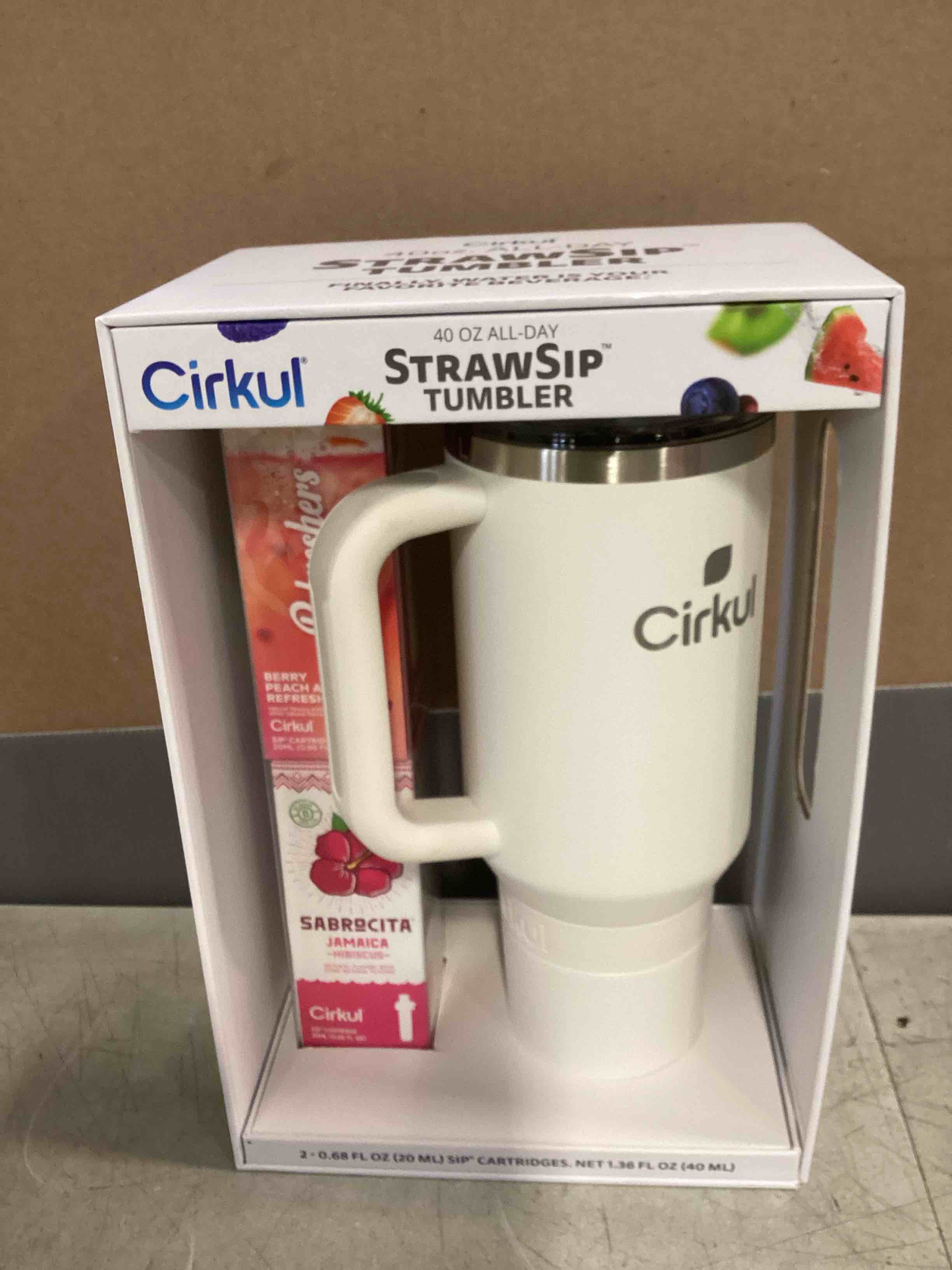 Cirkul Blush White All-Day StrawSip Tumbler Starter Kit - 40oz