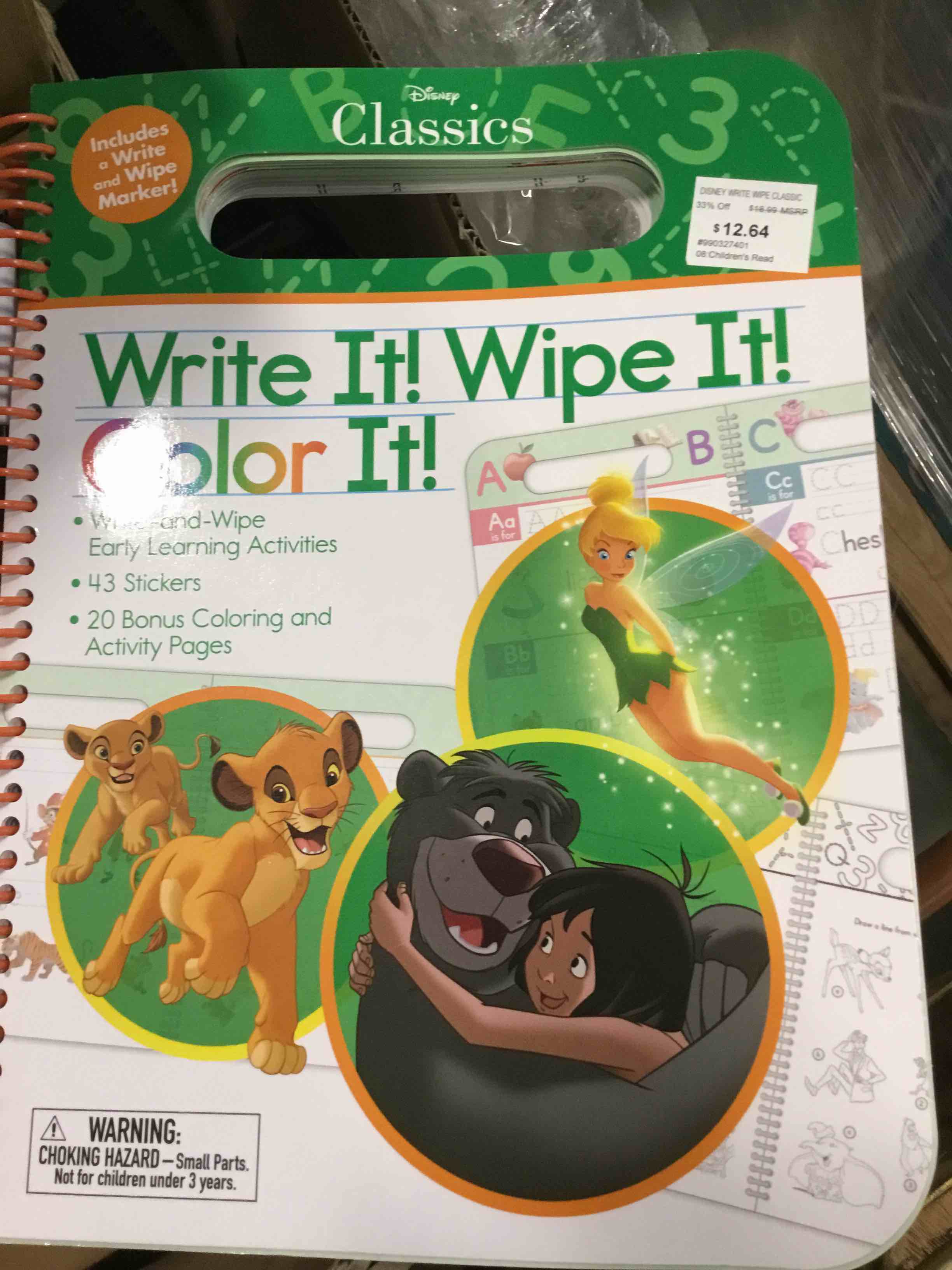 Disney Classics Write-and-Wipe, Spiral Bound