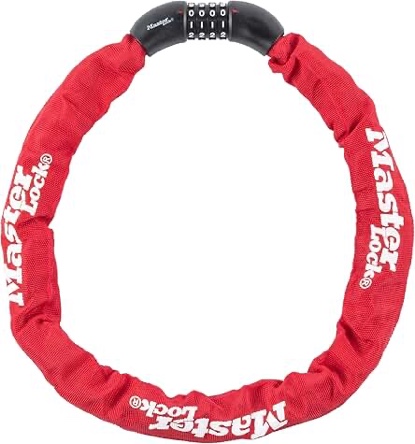 3ft Long x 5/16in (8mm) Diameter Hardened Steel Chain with Integrated Resettable Combination Lock
