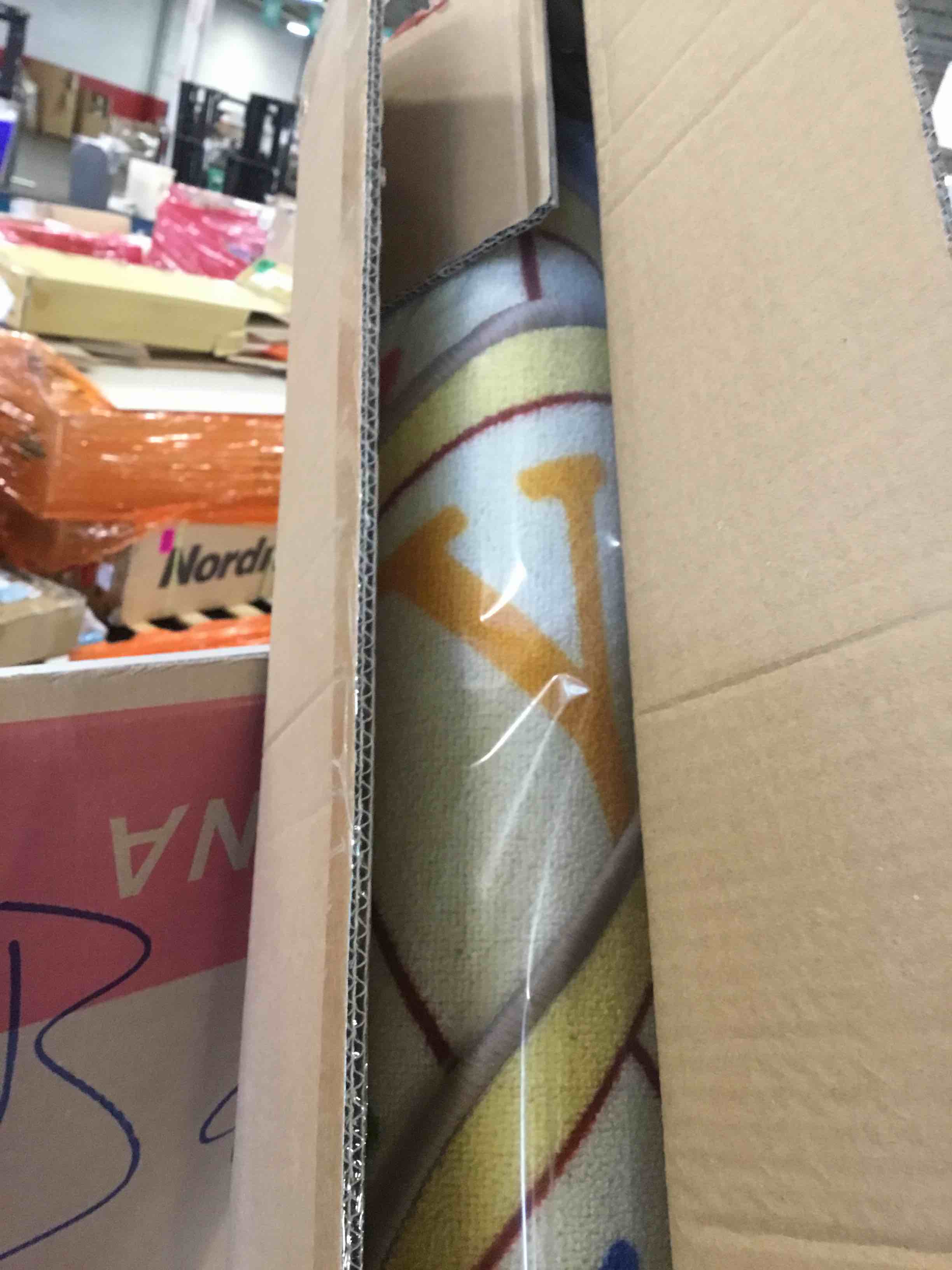 Booooom Jackson Kids Play Mat Alphabet Round Classroom Rug 6'6'' for Playroom Preschool Library Reading Circle Time Educational Carpet Rubber Backing 79" 6'7" (Round) Beige