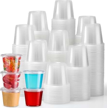 stackable portion cups with lid 5.5 oz pack of 150 