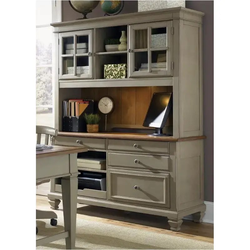 (Incomplete only 1 pcs ) 541-ho131 Liberty Furniture Jr Executive Credenza Hutch