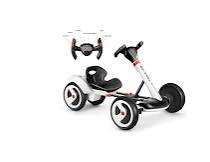 Rovox Kids Ride On Car Go Kart 6V Battery Operated Electric Car Safety for Young Kids 2 3 4 5 6 Years Old Speed 3Mph Speed with Light Sounds and Music, Black & White
