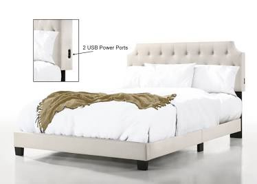 BRAND NEW COMPLETE Regal Tufted Bed with USB Power Connection, Full Size 