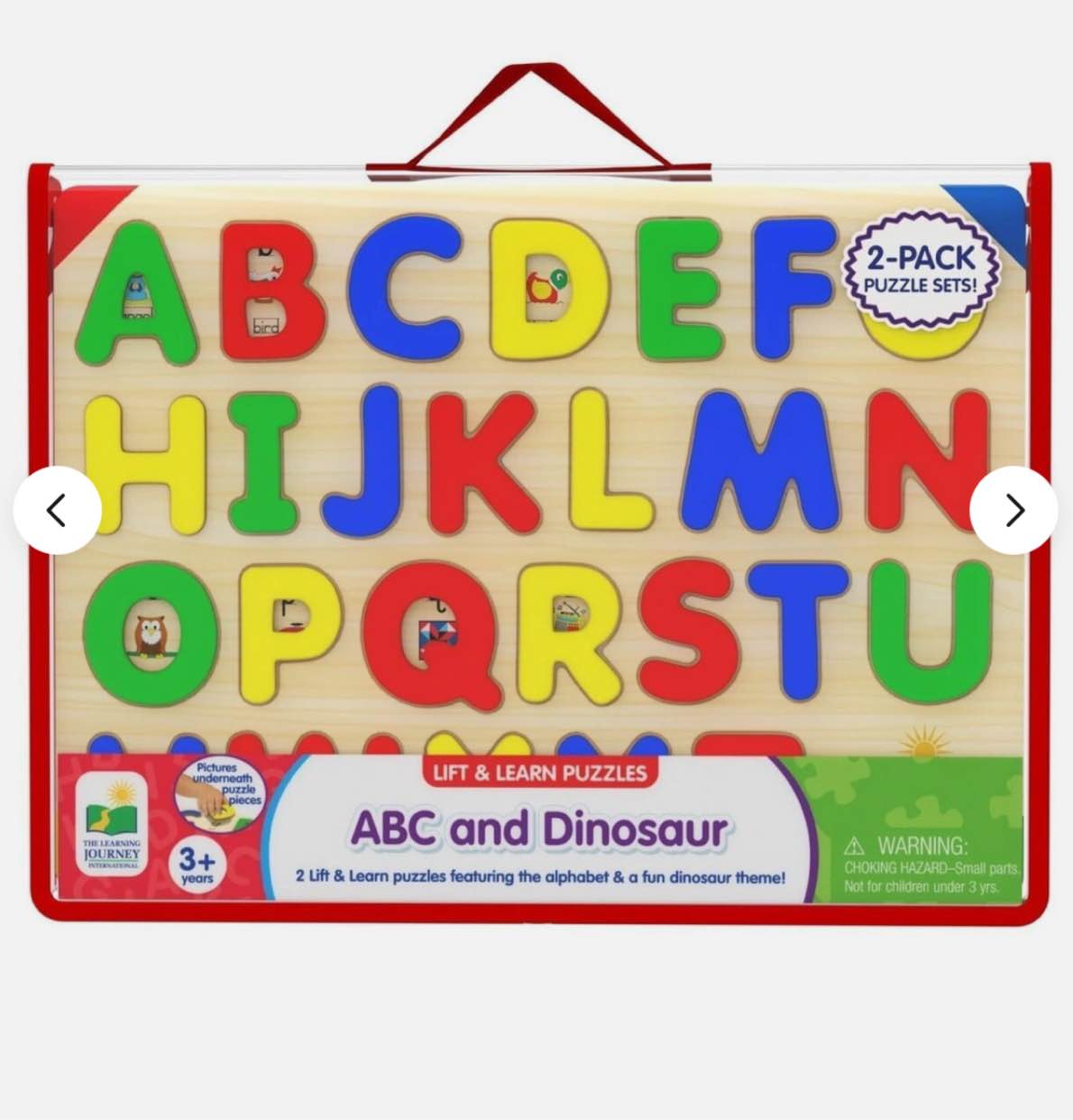  Learning Journey Lift & Learn Puzzles: ABCs and Dinosaurs, 34 Piece