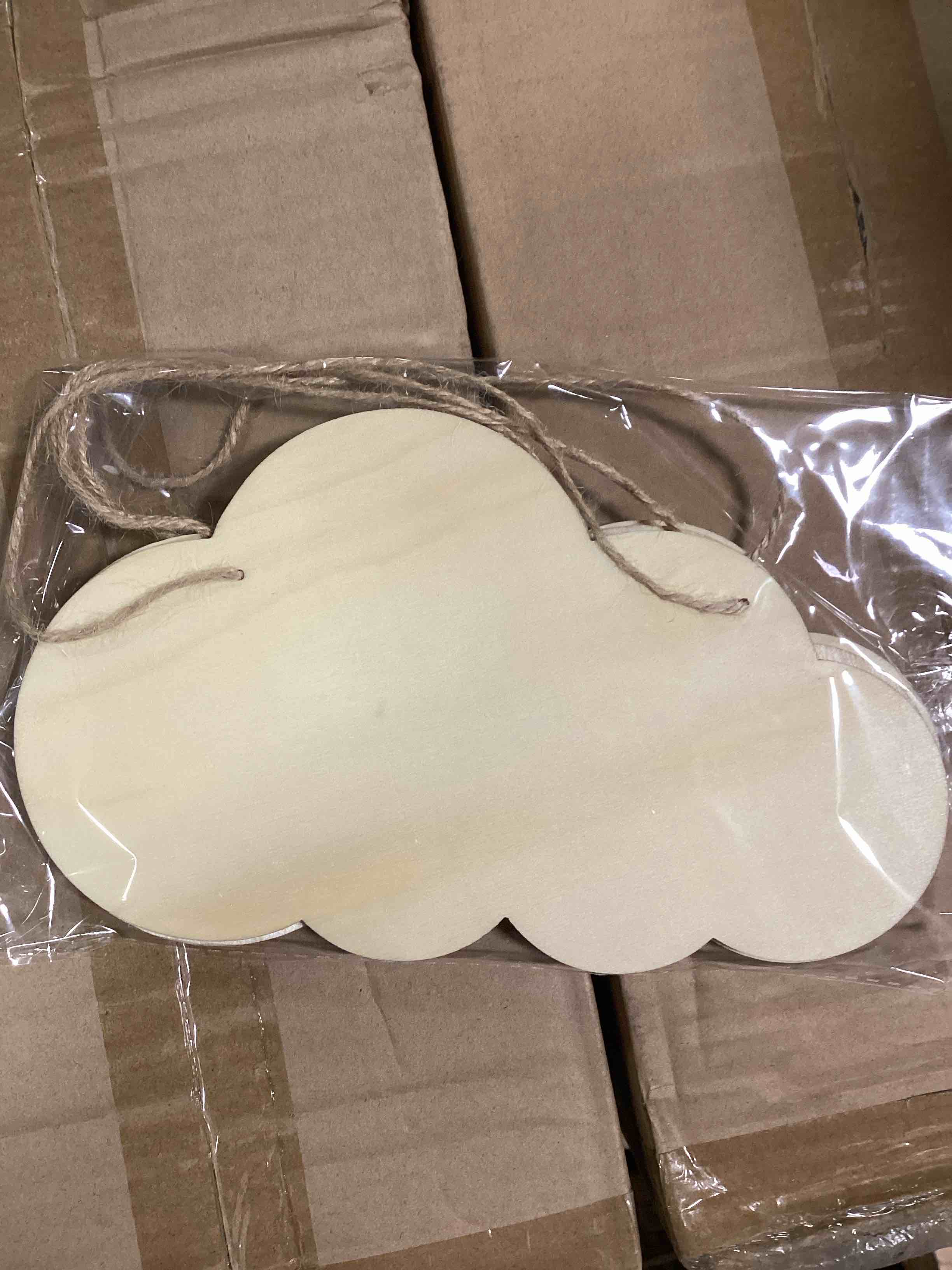 ArtSkills Cloud Wood Sign 8.5” X 5”  Pack of 4 