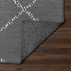 Medina Moroccan Diamond Grey 3 ft. x 5 ft. Rellis Washable Area Rug