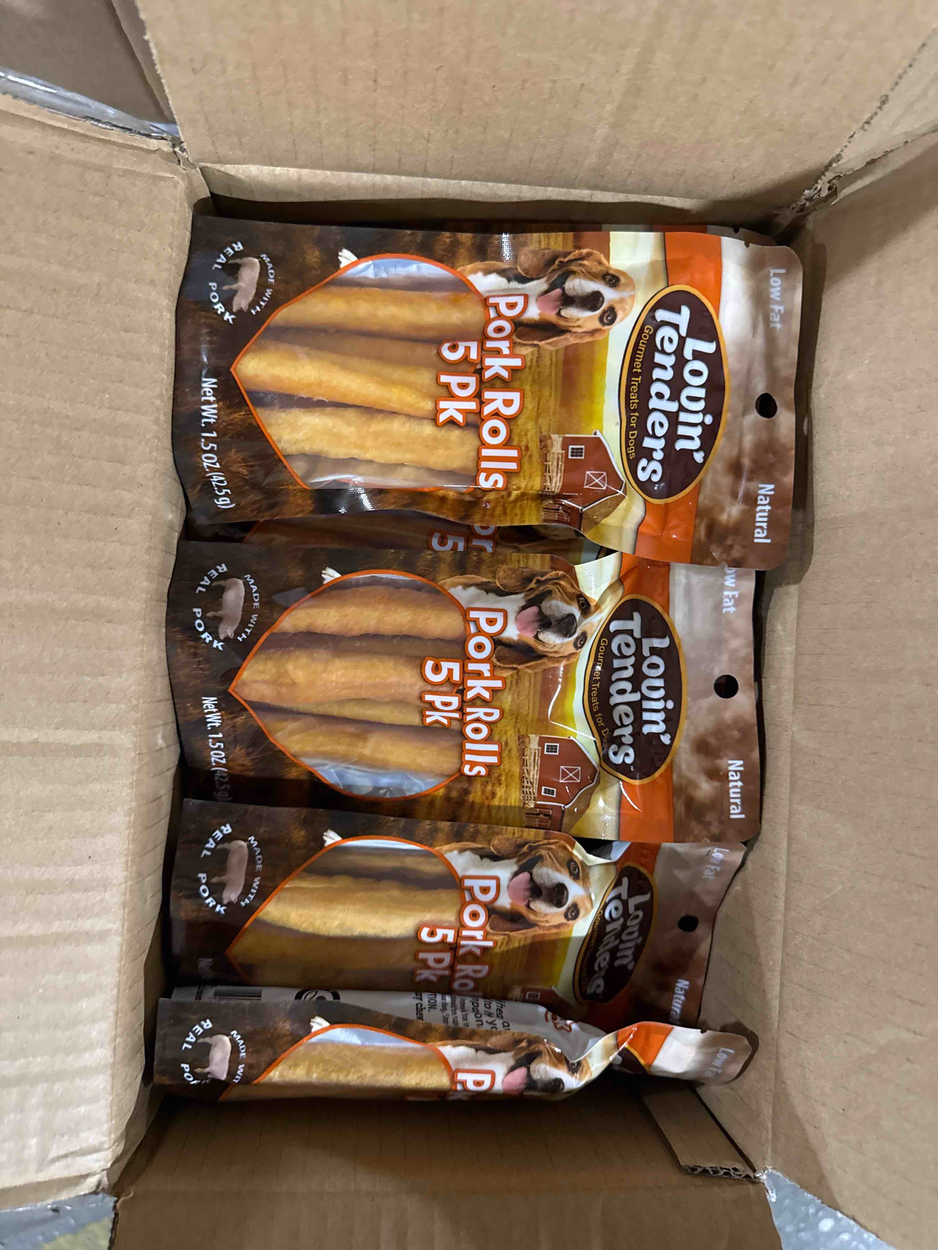 case of 24 lovin tenders pork rolls 5 pk best by oct 2025 