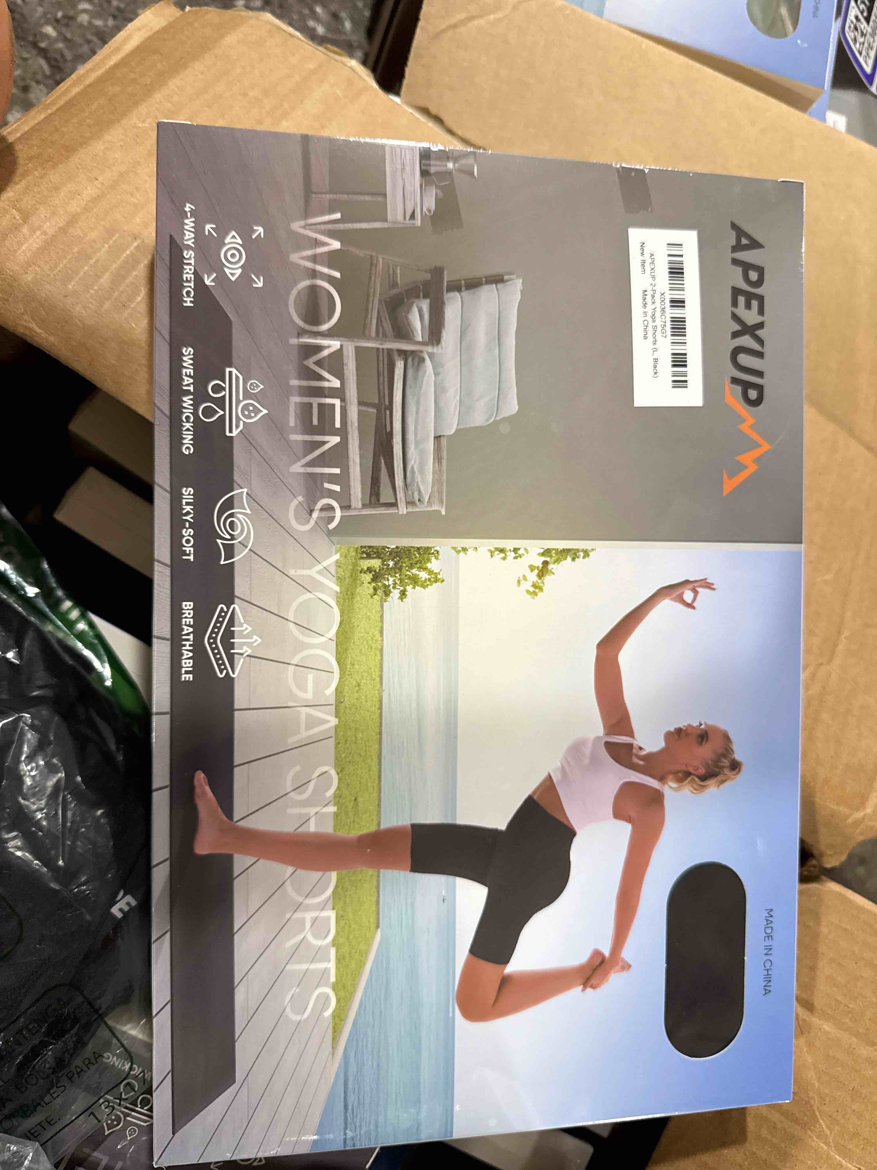 Apexup 2-pack yoga shorts L Black
