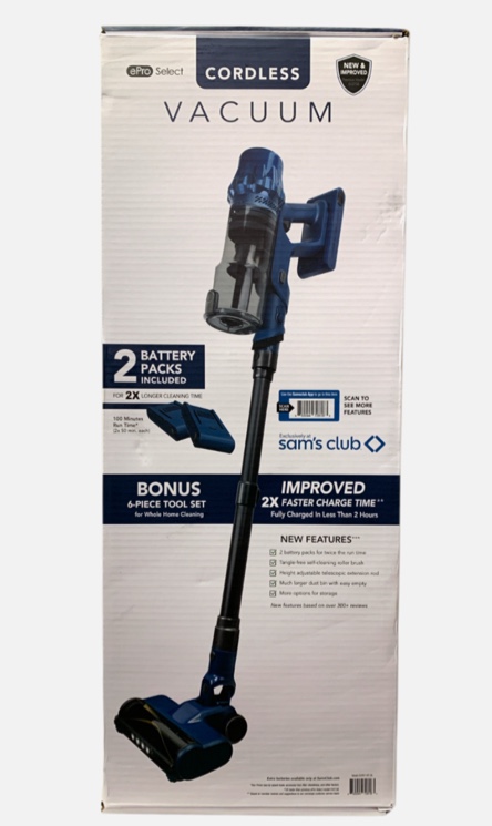 ePro Select Cordless Vacuum with Removable Battery, 6pc Tool Set, Midnight Blue