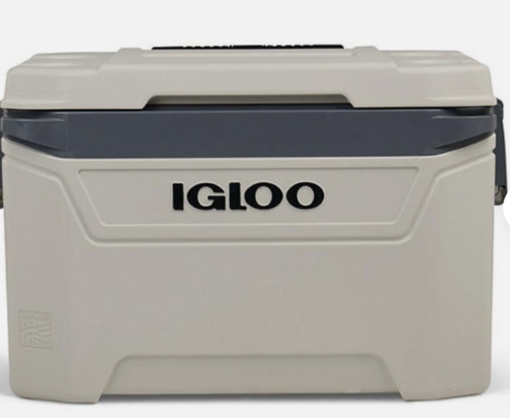 Igloo 35140 60-Quart Sunset Roller Cooler, Bone White/Gray