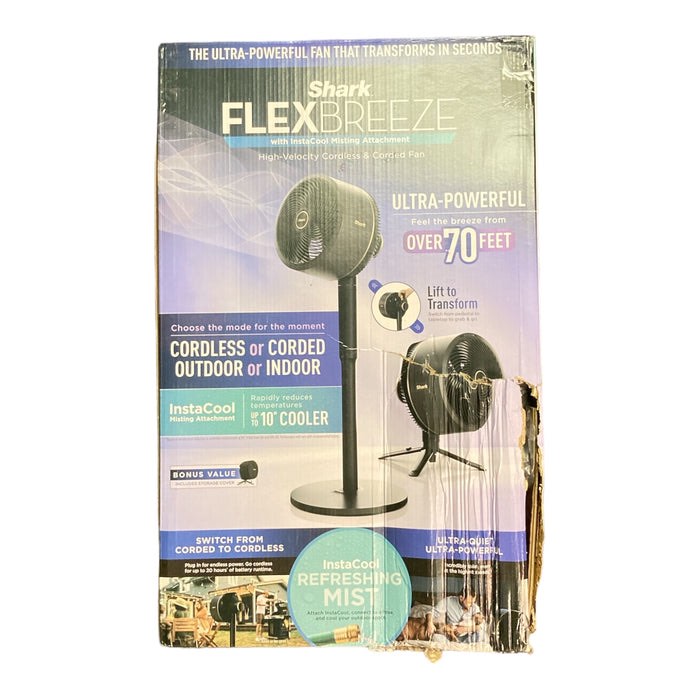 Shark FlexBreeze Indoor/Outdoor Fan with InstaCool Mist Attachment