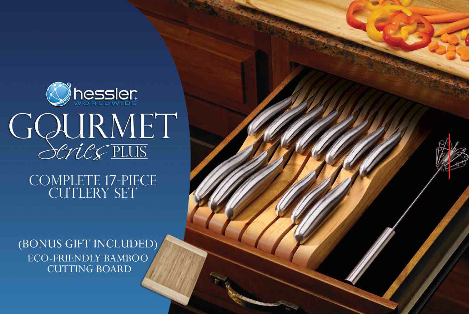 Hessler Gourmet Series Plus 17 Pc Cutlery