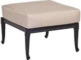 Mallin Cast Aluminum Ottoman Aluminum Rust 