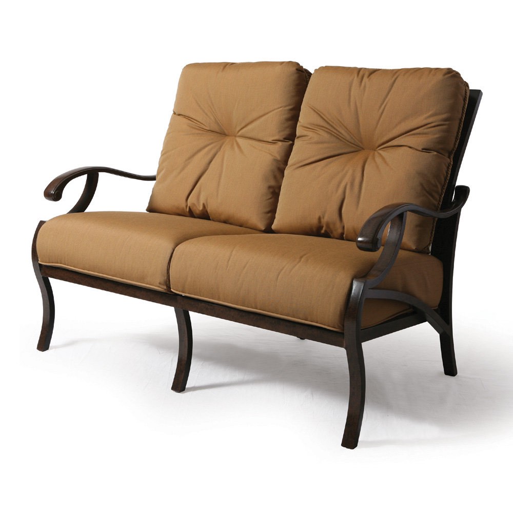 Mallin Cast Aluminum Loveseat Autumn Rust 