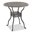 Malin 42” Cast Aluminum Bar Table Travertine