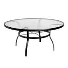 Mallin Round Glass Top Patio Dining Table