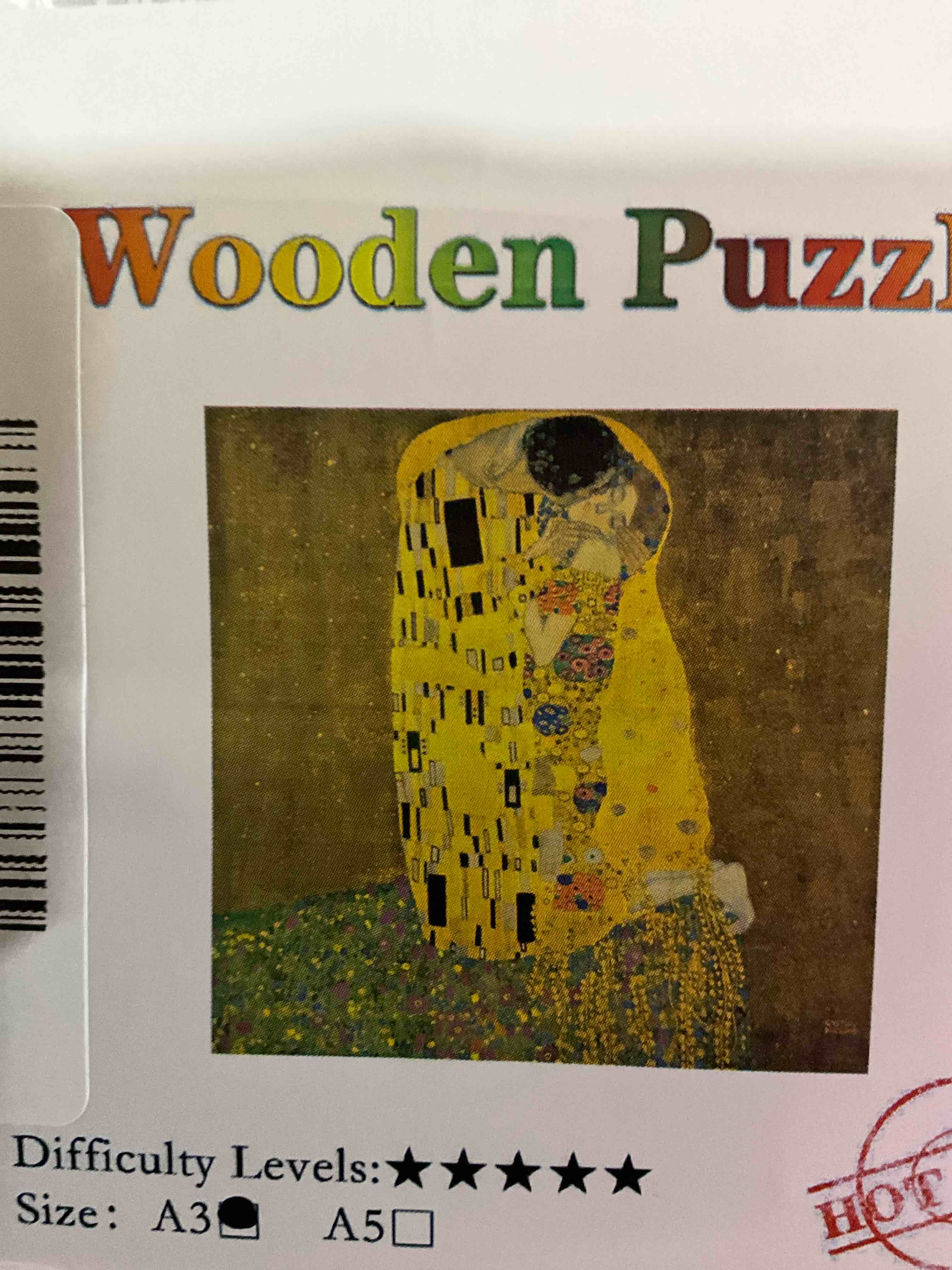 Wooden Puzzle Difficulty Levels 5, Size A3