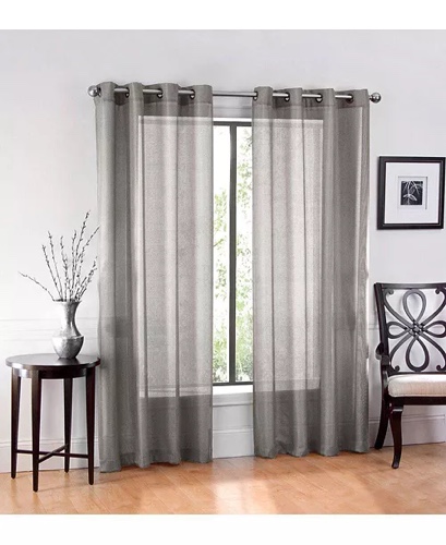 Ultra Luxurious Elegant Sheer Grommet Single Curtain Pane