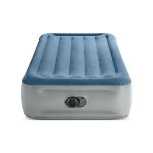 Intex 64171WD 15" Twin Essential Rest Dura-Beam Airbed Mattress with Built-in Pump