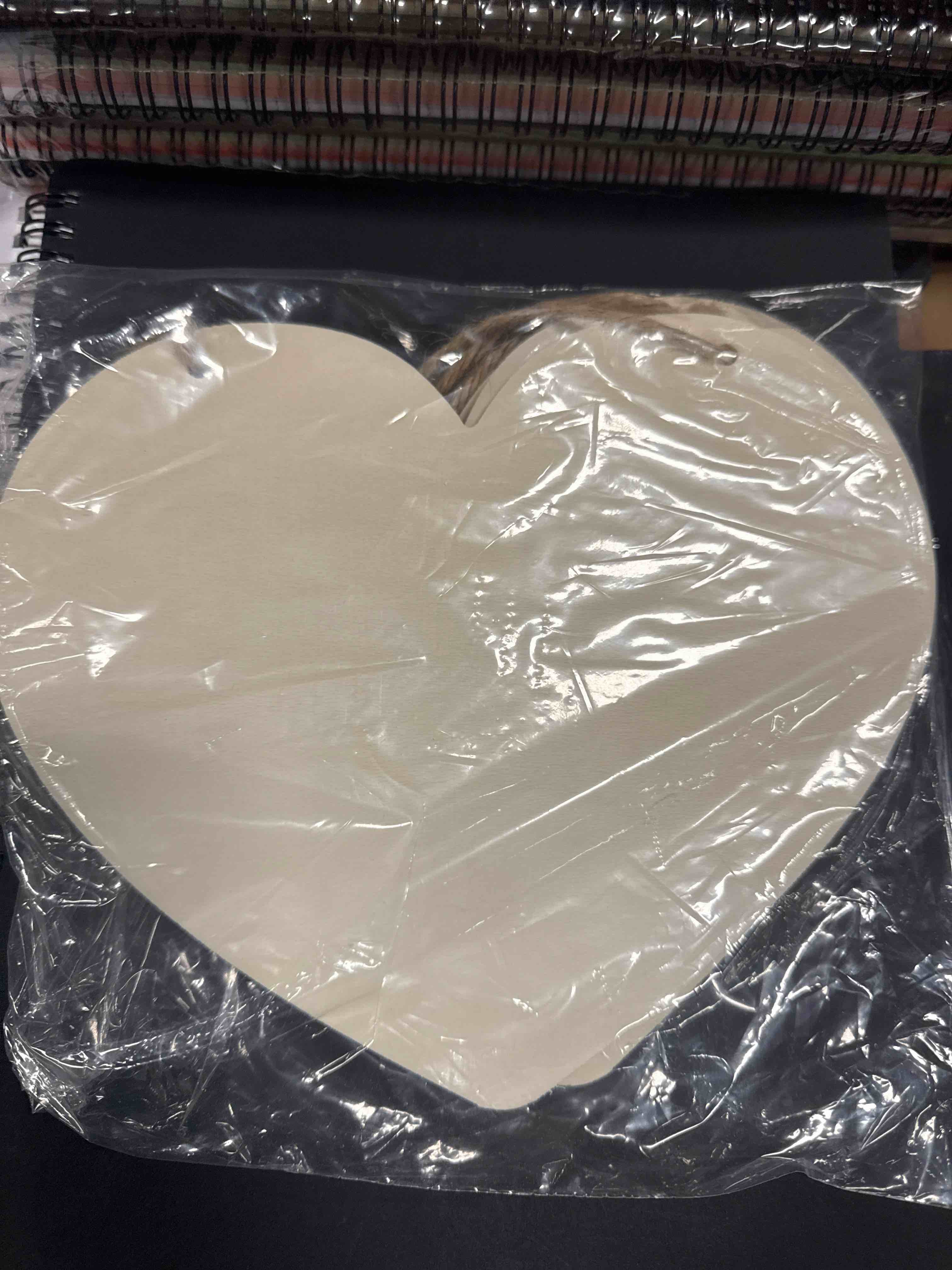 Set of 4 Art Skills Heart Wood Sign 