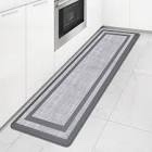 a attitude Kitchen Mat Cushioned Anti-Fatigue Kitchen Rug,Non Slip Waterproof Kitchen Mats and Rugs Heavy Duty PVC Ergonomic Comfort Mat for Kitchen, Floor Home, Office, Sink, Laundry, Grey